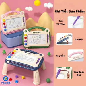 BẢNG VẼ TỰ XÓA ĐƠN SẮC CHO BÉ THÔNG MINH – KÈM CHÂN BÀN TIỆN LỢI