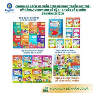 Combo 30 Cuốn Phát Triển Trí Tuệ, Kỹ Năng,Tư Duy Cho Bé