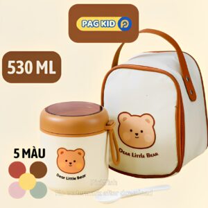 Ủ CHÁO CHO BÉ HÌNH GẤU DUNG TÍCH 530ML