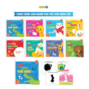 Set 8 Cuốn Ehon Cùng Con Khám Phá Thế Giới Động Vật (Song Ngữ Việt Anh) Dành Cho Trẻ 0-6 Tuổi