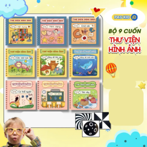 Combo 9 Cuốn Ehon Thư Viện Hình Ảnh Cho Bé Song Ngữ Từ 0-6 Tuổi