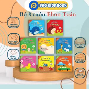 Combo 8 Sách Ehon toán học đầu đời cho bé từ 0-6 tuổi Cùng con học toán (song ngữ Việt Anh)
