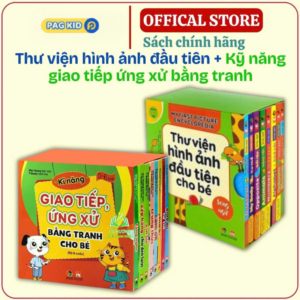 Sách - Bộ 8 Cuốn Thư Viện Hình Ảnh   Song Ngữ Anh Việt Đầu Tiên Cho Bé