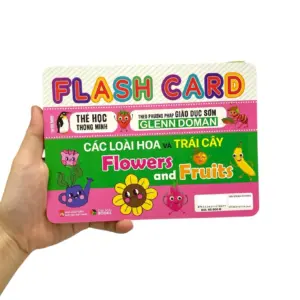 COMBO 2 BỘ FLASH CARD (Theo phương pháp giáo dục sớm Glenn Doman) - Các loài hoa và đông vật