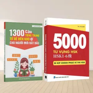 Combo Sách 5000 Từ Vựng Tiếng Trung  và Sách 1300 Câu Tiếng Trung