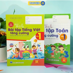 BC46 - Combo 2 Vở Bài Tâp ( Toán, Tiếng Việt ) Tăng Cường Lớp 1