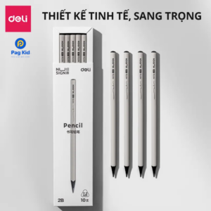 1 Hộp Bút Chì 2B Deli NU SIGN Cao Cấp Tặng kèm 6 Tẩy