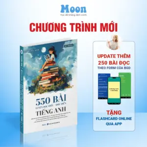 📘 550 BÀI LUYỆN ĐỌC HIỂU – ĐỌC ĐIỀN TIẾNG ANH