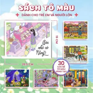 SÁCH TÔ MÀU DÀNH CHO TRẺ EM & NGƯỜI LỚN – 30 CHỦ ĐỀ SÁNG TẠO