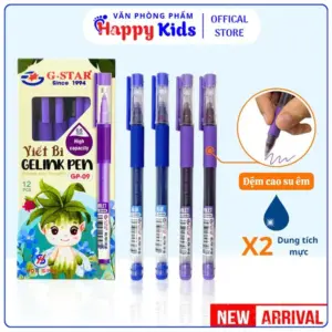 BÚT GEL G-STAR GP-09 – VIẾT ÊM TAY, MỰC SIÊU ĐẬM, GẤP ĐÔI DUNG TÍCH!