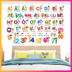 Decal dán tường bảng chữ cái tiếng việt cho bé