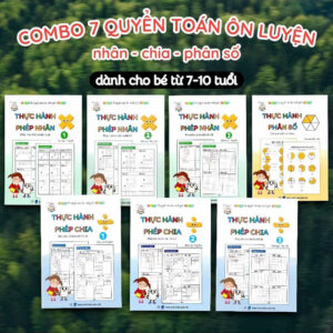 BC95 - Combo 7 Cuốn Bài Tập Thực Hành Phép Tính Nhân - Chia Phân Số Cho Bé